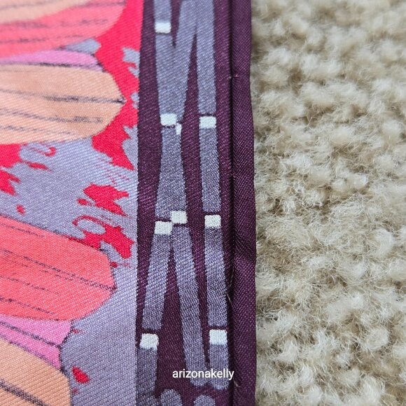 NWT Silk Twill Scarf Hand-Rolled Pineda Covalin Herbalist Flowers - Picture 13 of 16